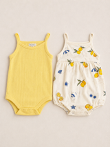 Lemon ruffle baby dress set – view 3