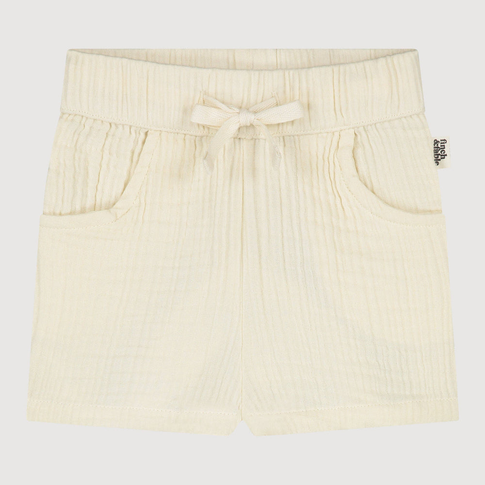 Taro organic cotton muslin baby shorts