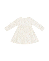 Ivory floral long-sleeve baby play dress set – view 3