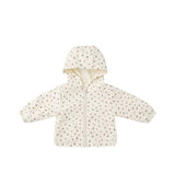 Rain Coat - natural geometric print (Quincy Mae)