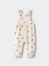 Organic Corduroy Floral Baby Overalls