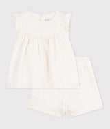 Heart broderie cotton poplin baby outfit – view 5