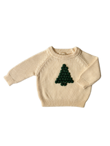 Cream Alpine Tree Pom Baby Pullover