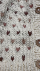 Heart Knit Baby Cardigan