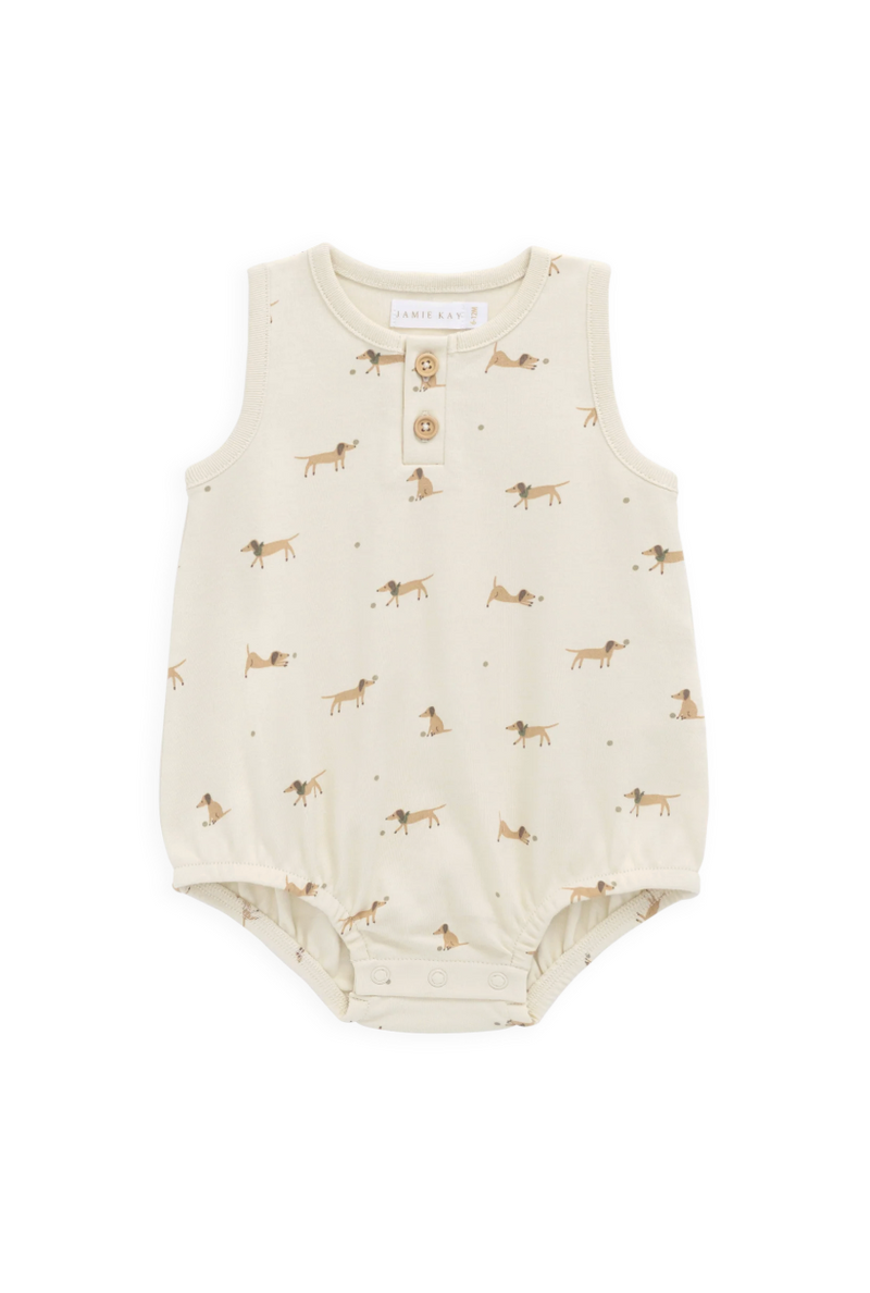 Puppy Love Cotton Playsuit Organic Cotton