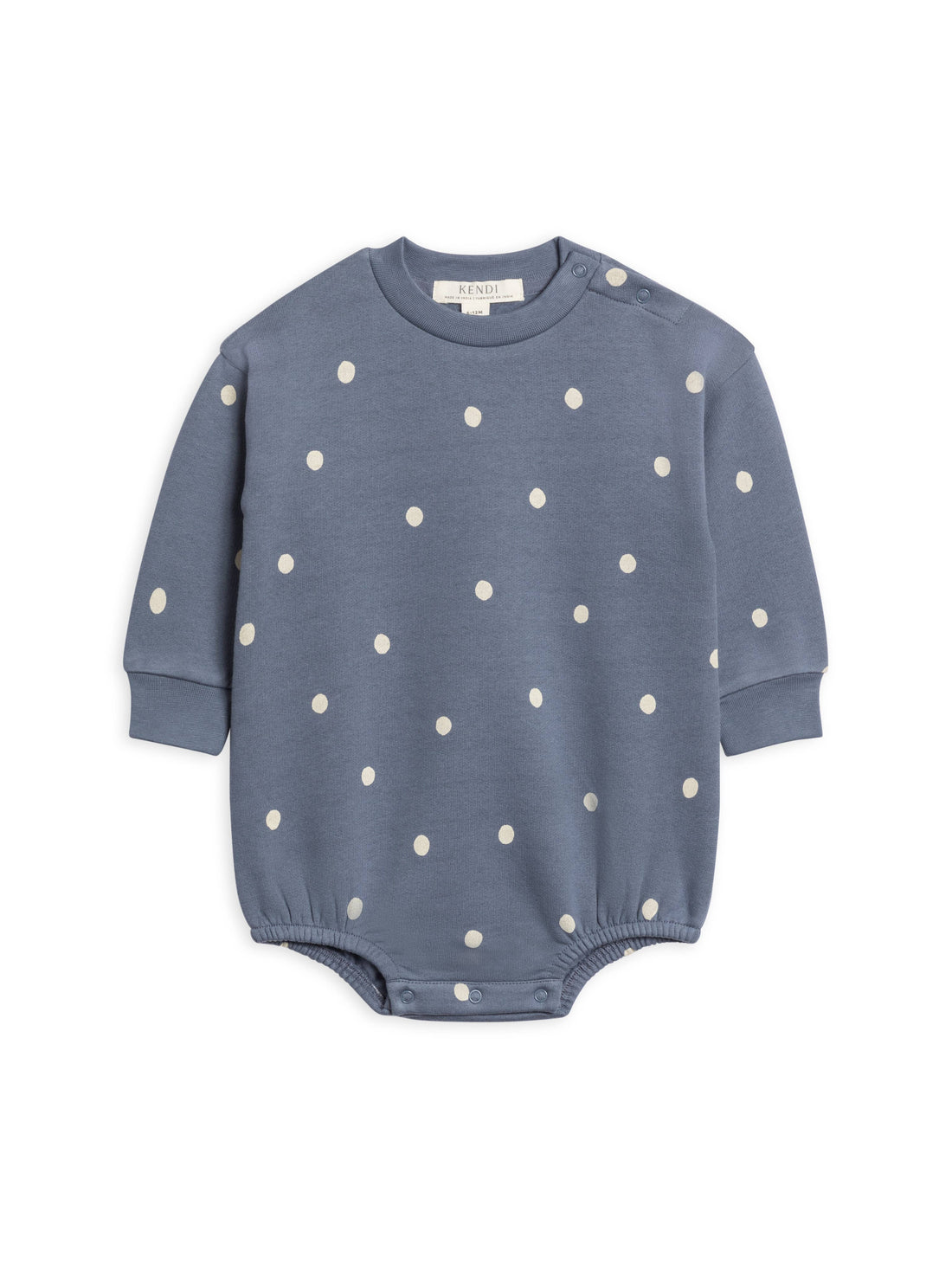 Cotton Fleece Bubble Romper – Polka