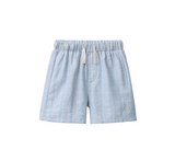 Blue cotton tee and shorts baby outfit – view 2
