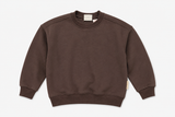 Cotton Crewneck Baby Sweatshirt - Brown