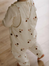 Organic Corduroy Floral Baby Overalls