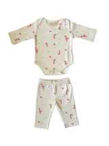 Candy Cane Stripe Baby Bodysuit & Pant Set