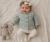 Baby Girl Floral Quilted Jacket (3MO)