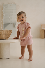 Pink Baby Shorts - 100% Cotton Organic  Made in Italy