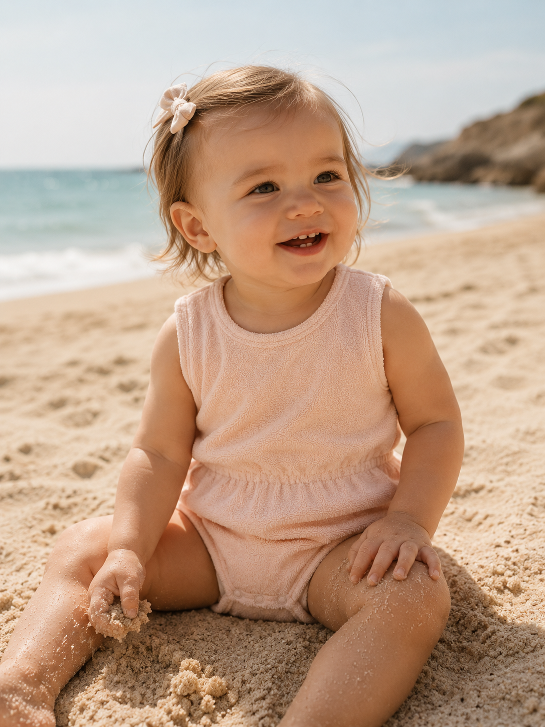 Organic Cotton Romper – Blush