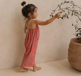 Capri gingham linen baby jumpsuit – view 2