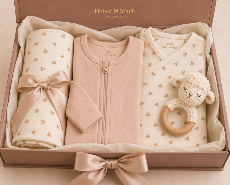 Little Peaches — Organic 5-Pc Newborn Set