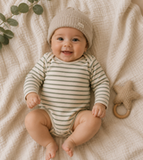 Striped and caterpillar baby bodysuit set – view 6