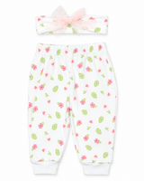 Avocado Floral Pants & Headband Set