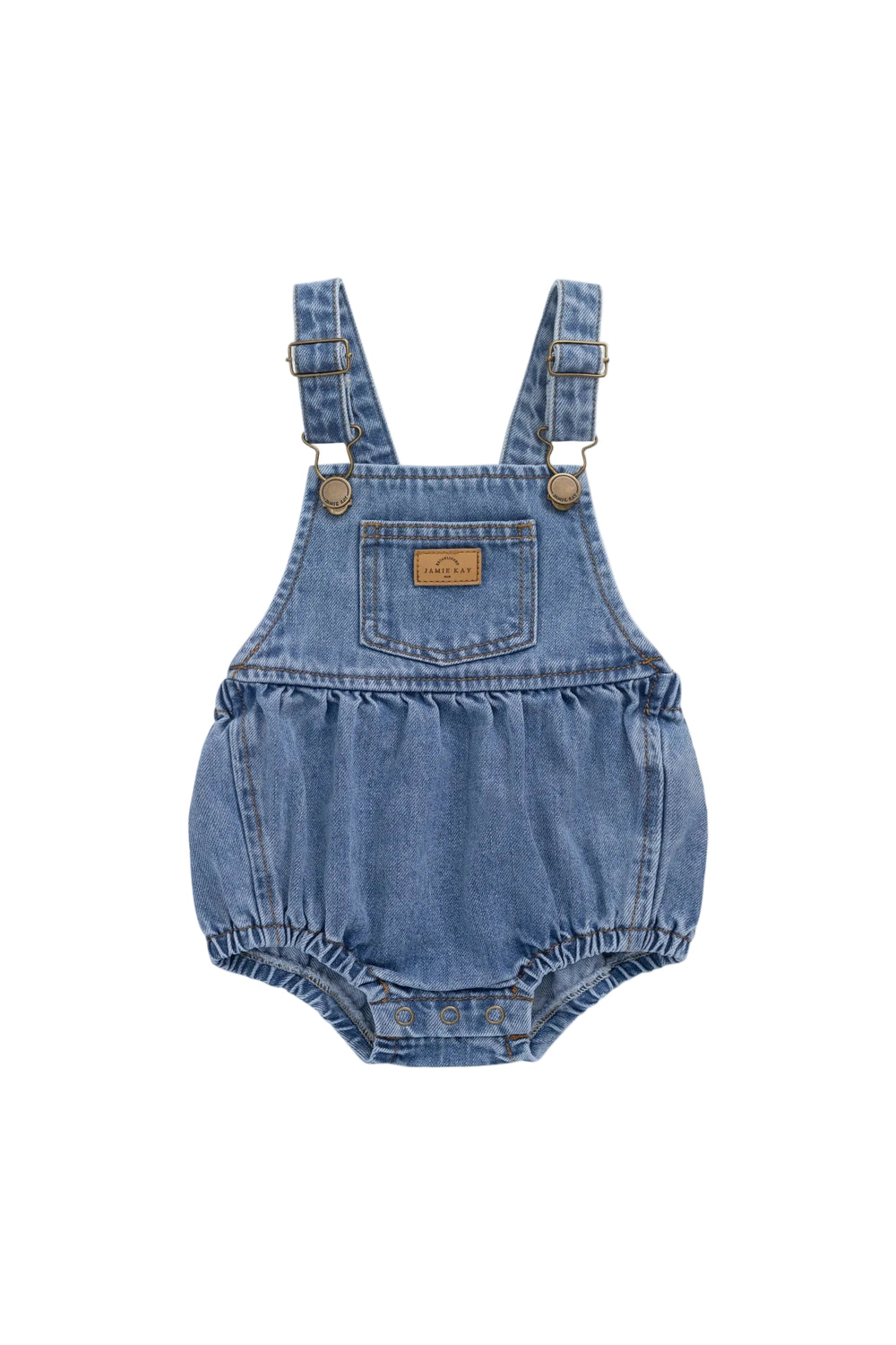 Vintage denim cotton baby playsuit