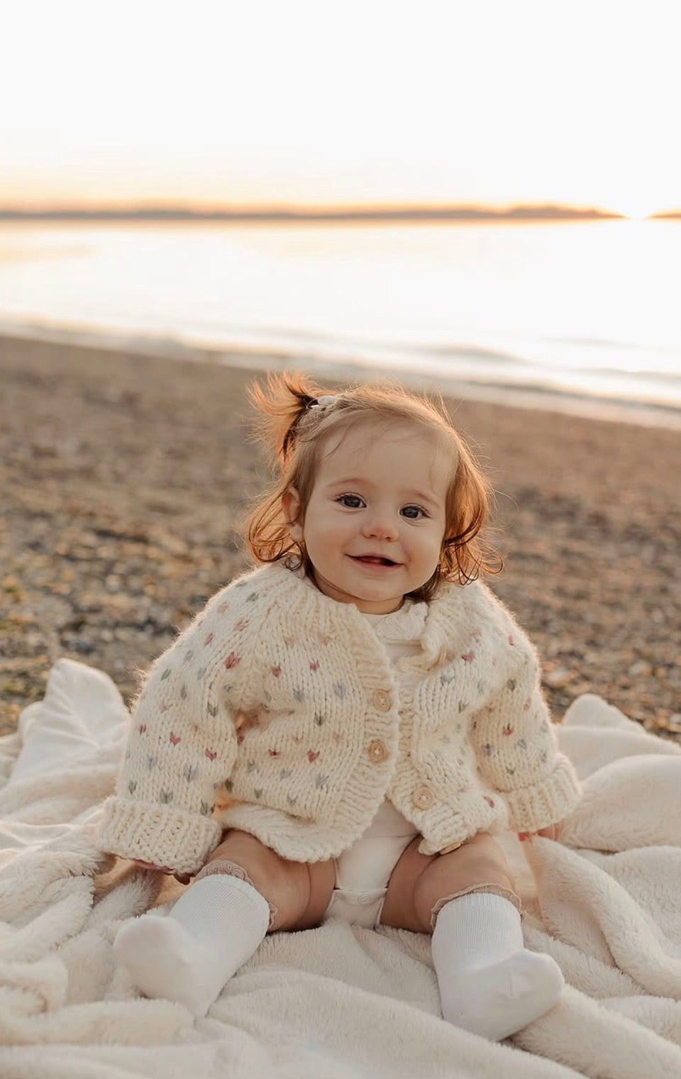 Natural Hearts Organic Knit Baby Cardigan