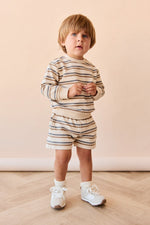 Organic Cotton Jalen Oversized Jumper - Raynor Stripe North Sea Childrens Top from Jamie Kay USA
