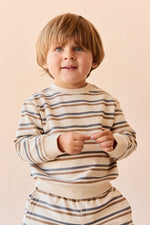 Organic Cotton Jalen Oversized Jumper - Raynor Stripe North Sea Childrens Top from Jamie Kay USA