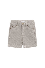 Dark coffee stripe cotton baby shorts