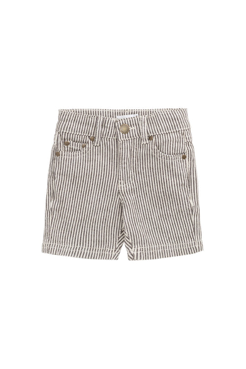 Jude Short — Dark Coffee Buff Stripe — Honey & Stitch baby & toddler clothing