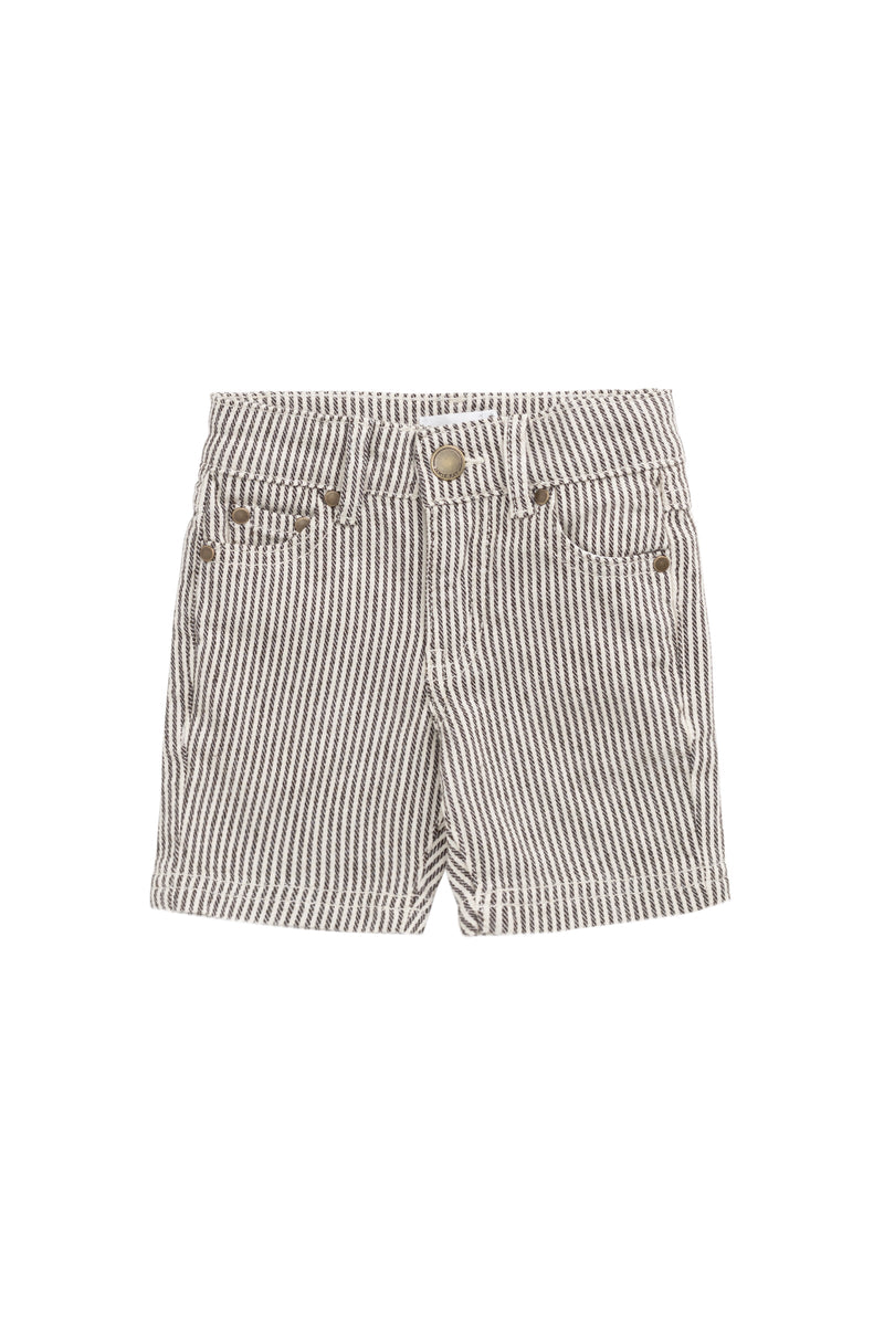 Jude Short — Dark Coffee/Buff Stripe