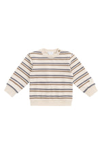 Organic Cotton Jalen Oversized Jumper - Raynor Stripe North Sea Childrens Top from Jamie Kay USA