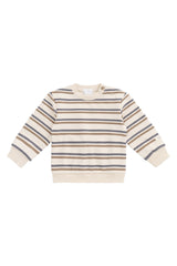 Organic Cotton Jalen Oversized Jumper - Raynor Stripe North Sea Childrens Top from Jamie Kay USA