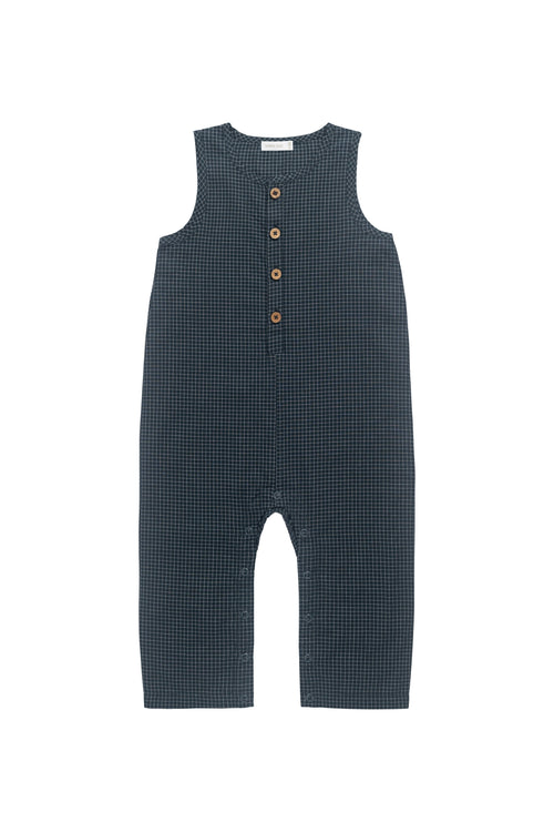 Organic Cotton Milo Jumpsuit - Forest Grid Childrens Jumpsuit from Jamie Kay USA