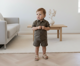 Tarmac check organic cotton baby shorts – view 2