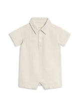Dune stripe seersucker collared baby playsuit