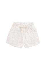 Floral organic cotton baby shorts