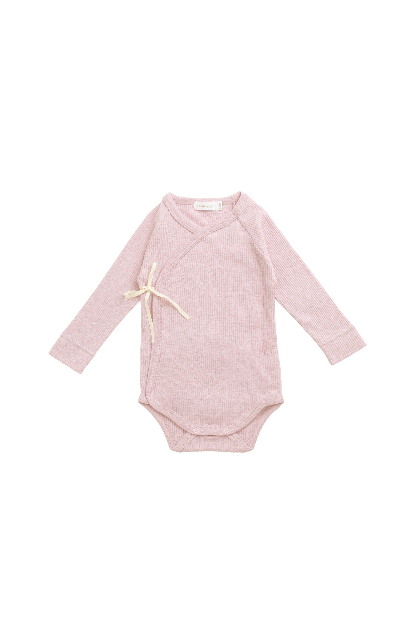 Organic Cotton Long Sleeve Bodysuit -Organic Cotton Bodysuit with tie