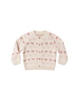 Organic Knit Cardigan – Natural Hearts — Honey & Stitch baby & toddler clothing