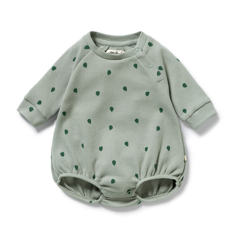 Organic Waffle Bodysuit - Dotted