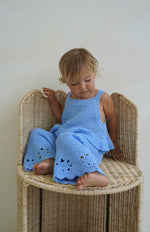 Ava Crochet Pant — Azure