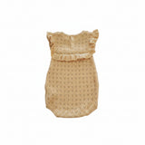 Pointelle Ruffle Romper — Yellow