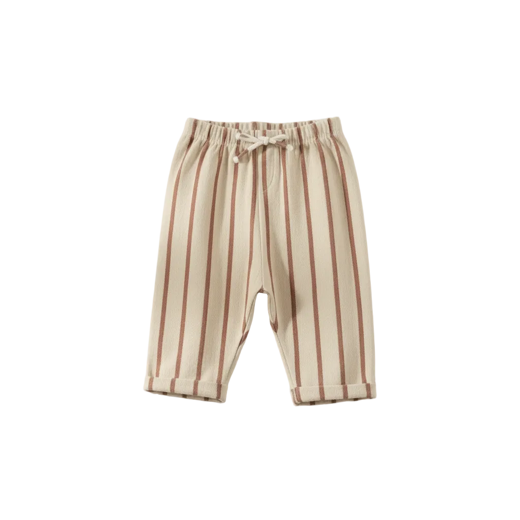 Pul on Striped Joggers Cream