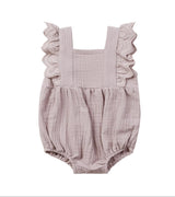 Lavender cotton baby romper, pre-loved