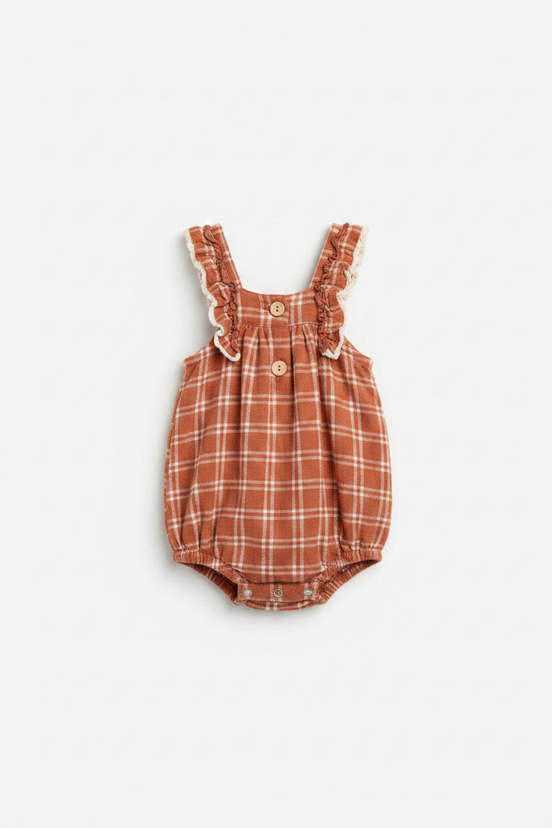 Check Bubble Romper