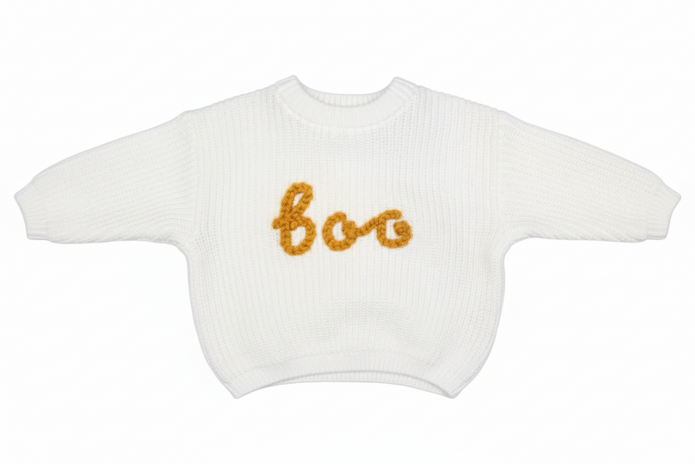 Boo Halloween Sweater — Honey & Stitch baby & toddler clothing