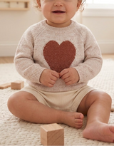 Red Heart Cotton Knit Baby Sweater