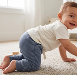 Twilight Blue Organic Terry Baby Sweatpants