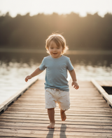 White sailing print toddler shorts – view 3