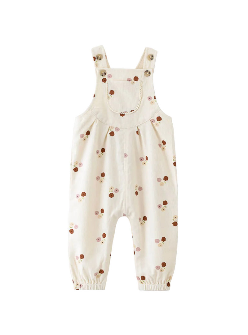 Printed Overalls — Autumn Bouquet Ecru