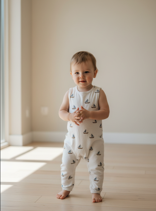 Sailboat Print Jumpsuit