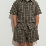 Tarmac check organic cotton baby shorts – view 3
