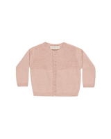 Heathered rose knit baby cardigan and pant set – view 2